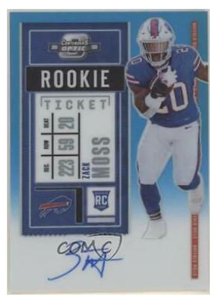 2020 Panini Contenders Optic Base Set Zack Moss #131 card