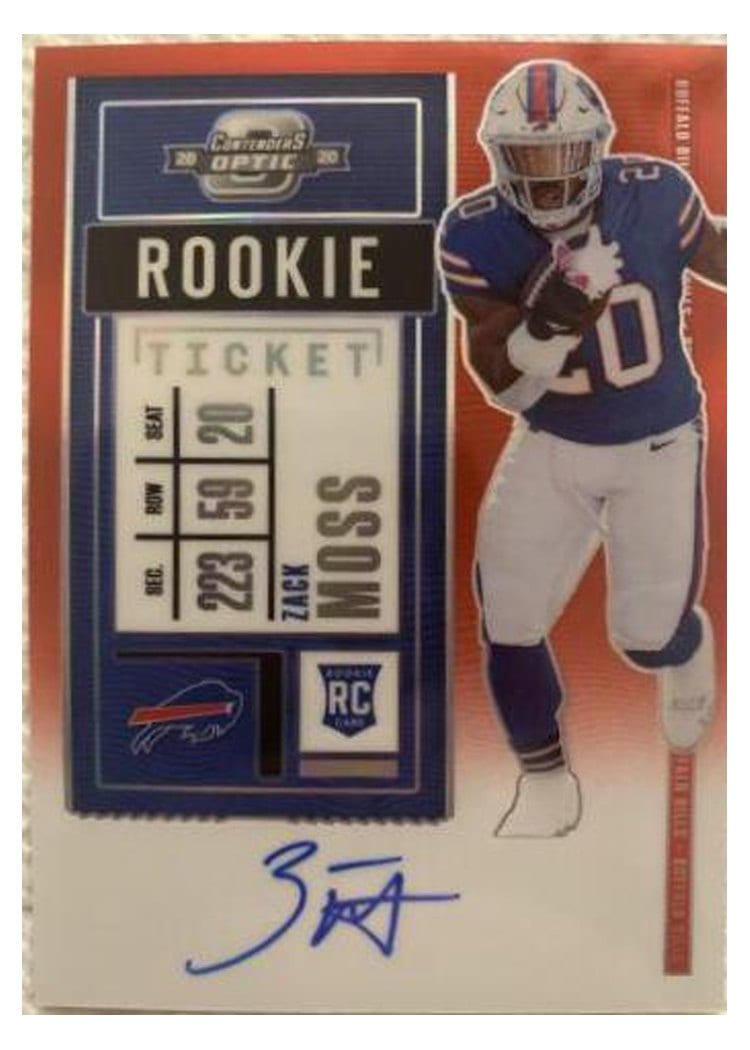 2020 Panini Contenders Optic Base Set Zack Moss #131 card