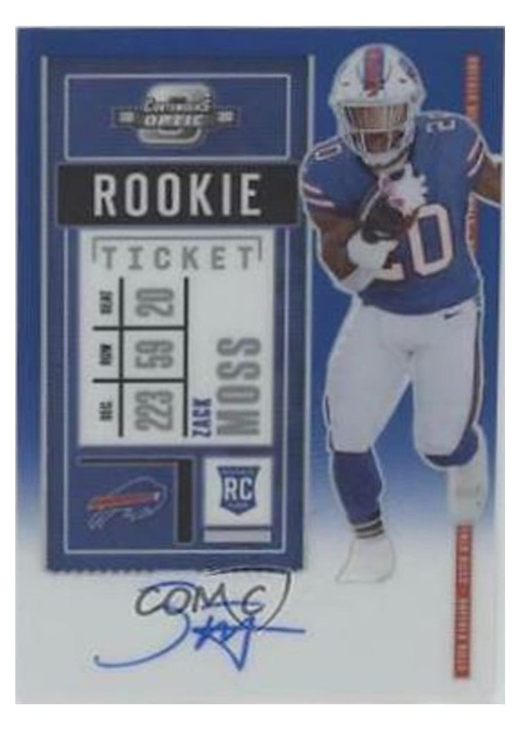 2020 Panini Contenders Optic Base Set Zack Moss #131 card