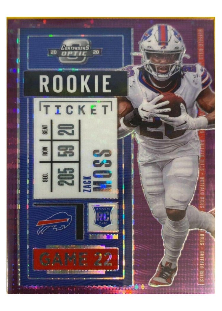 2020 Panini Contenders Optic Base Set Zack Moss #95 card