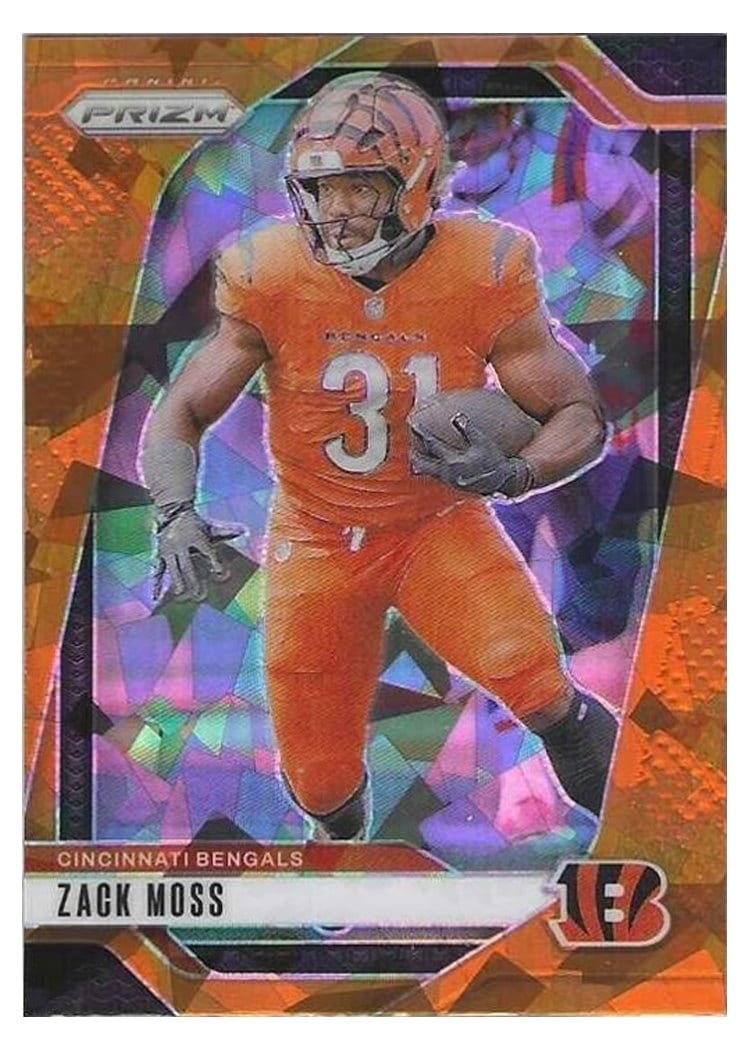2024 Panini Prizm Base Set Zack Moss #56 card