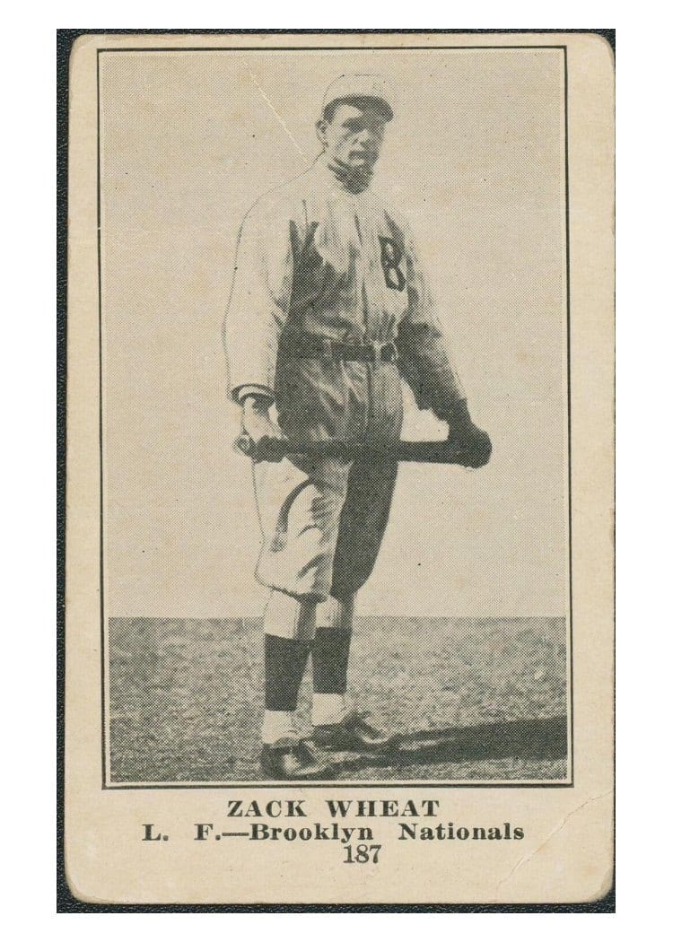 1917 Collins McCarthy Zack Wheat #187
