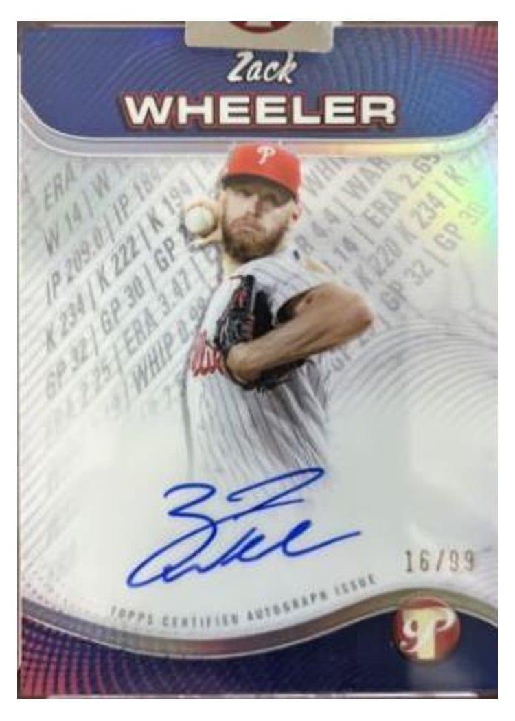 2024 Topps Pristine Production Autograph Zack Wheeler #PPA-ZW