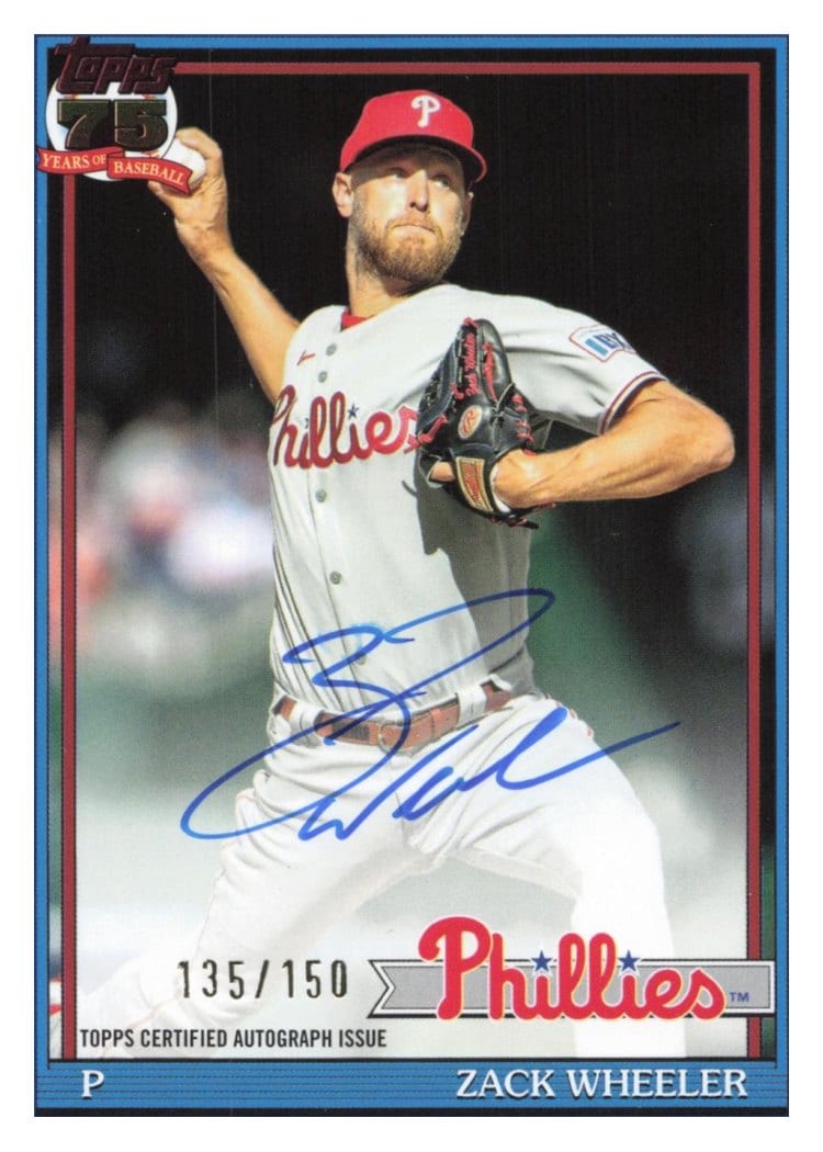 2026 Topps 1991 Topps Autographs Zack Wheeler #91A-ZW card