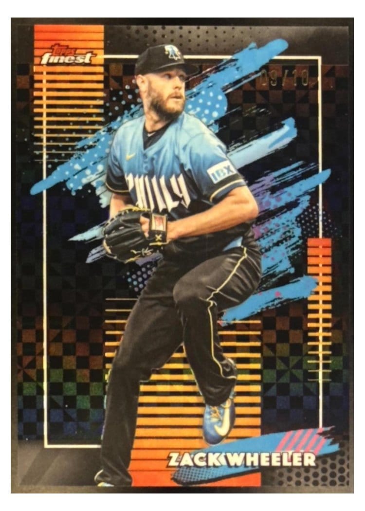 2026 Topps Finest Zack Wheeler Black Geometric Refractor #160 card