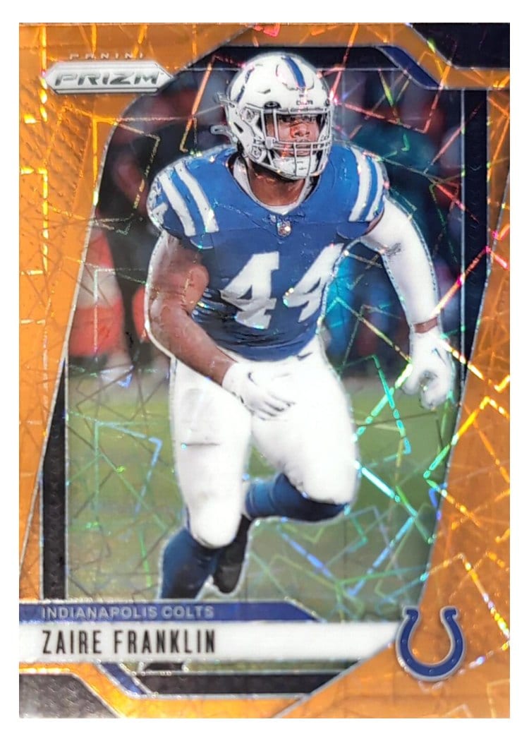 2024 Panini Prizm Base Set Zaire Franklin Orange Lazer #124 card