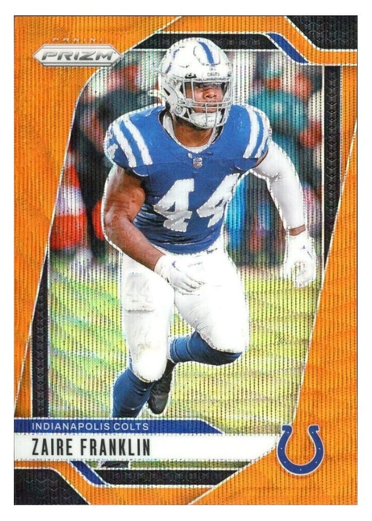 2024 Panini Prizm Base Set Zaire Franklin Orange Wave #124 card