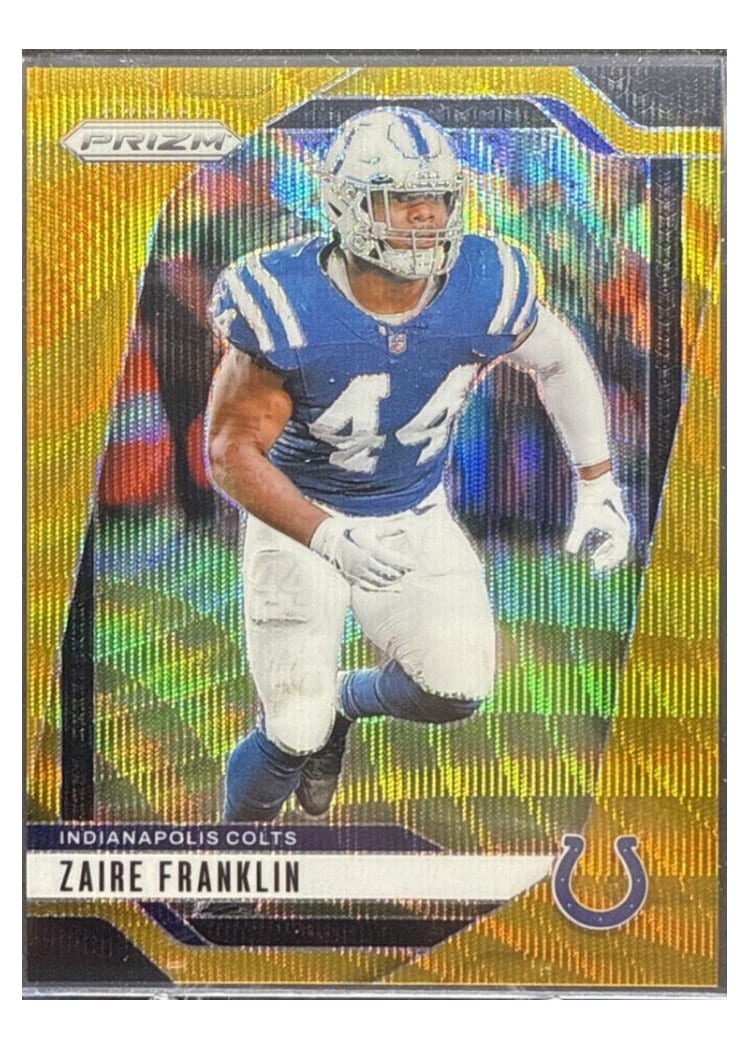 2024 Panini Prizm Base Set Zaire Franklin Wave Gold #124 card