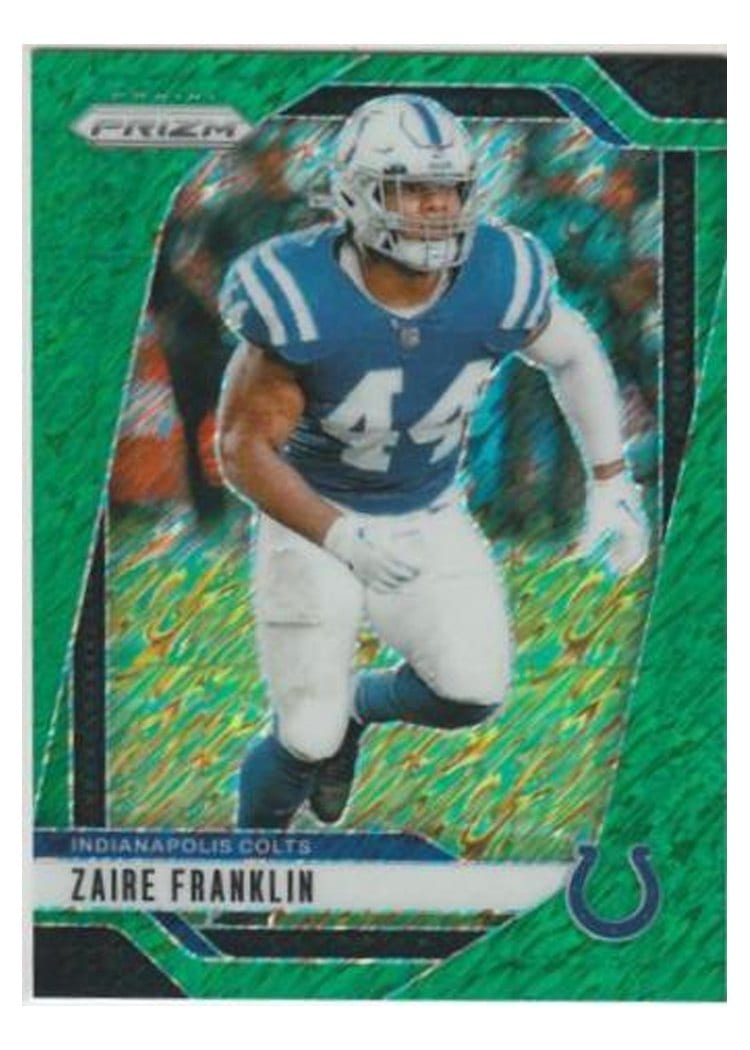 2024 Panini Prizm Base Set Zaire Franklin Green Shimmer #124 card