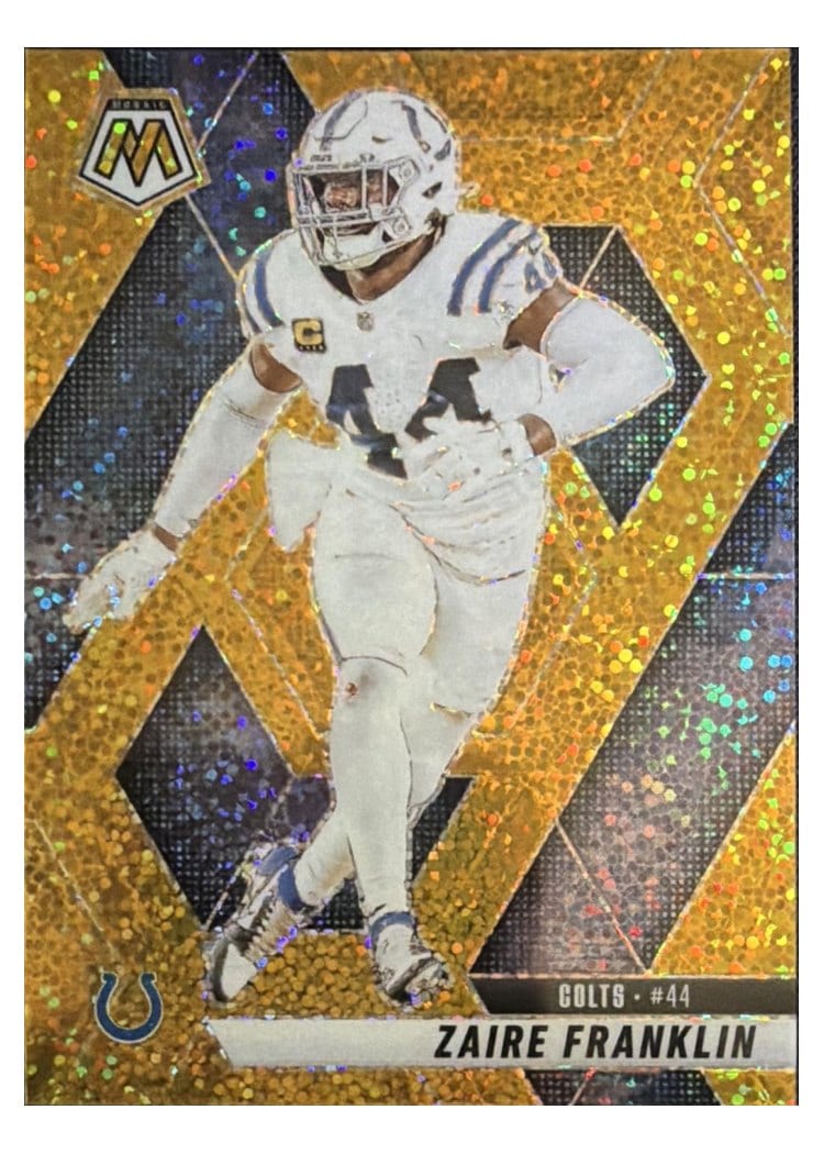 2025 Panini Mosaic Base Set Zaire Franklin Gold Sparkle #41 card