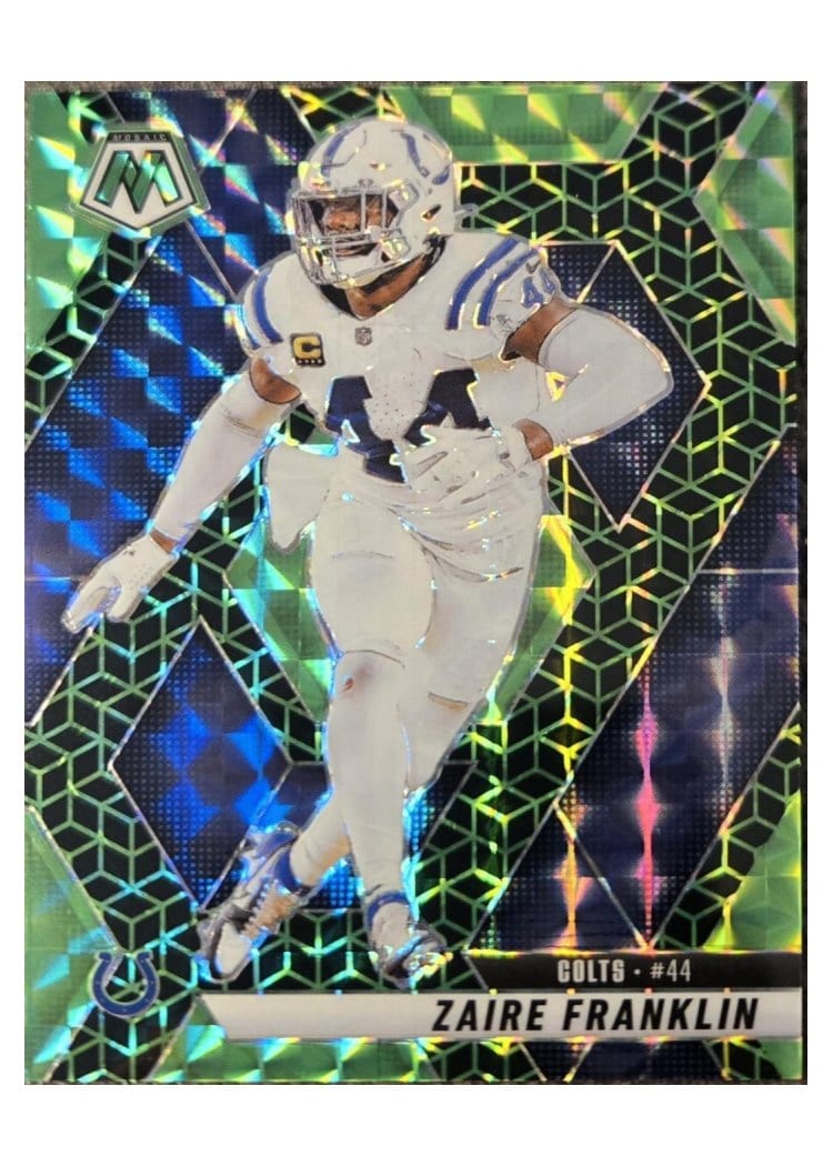 2025 Panini Mosaic Base Set Zaire Franklin Green Sparkle #41 card