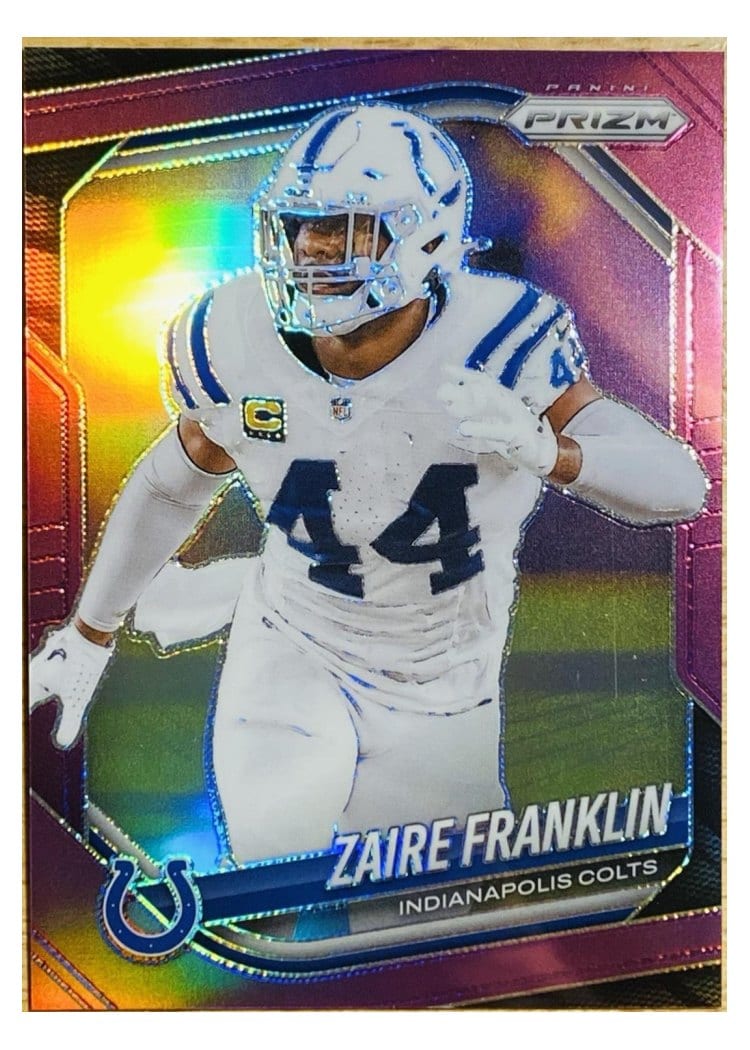 2025 Panini Prizm Base Set Zaire Franklin Purple #91 card
