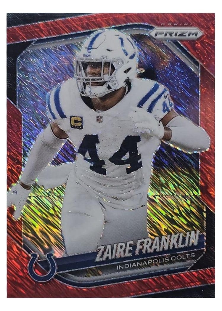 2025 Panini Prizm Base Set Zaire Franklin Red Shimmer #91 card