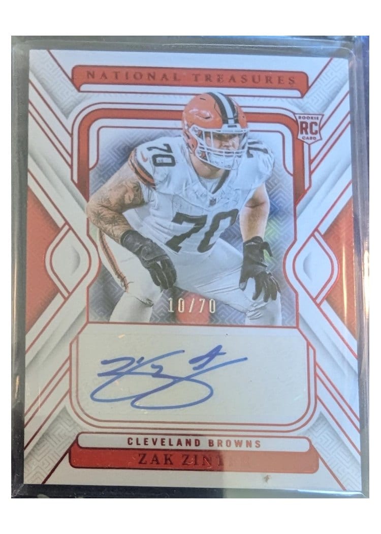 2024 Panini National Treasures Base Set Zak Zinter #133 card