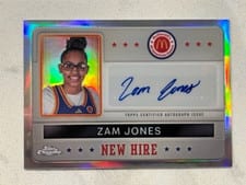2024 Topps Chrome McDonald's All-American New Hire Badge Autographs Refractor Zam Jones #NHB-ZAM card
