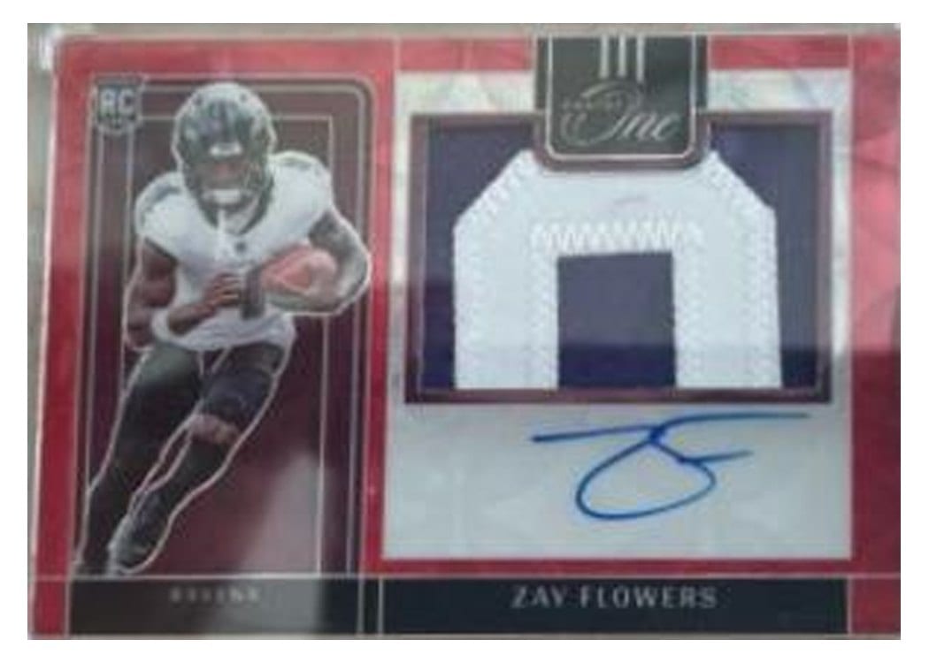 2023 Panini One Precision Rookie Patch Autographs Zay Flowers #322 card