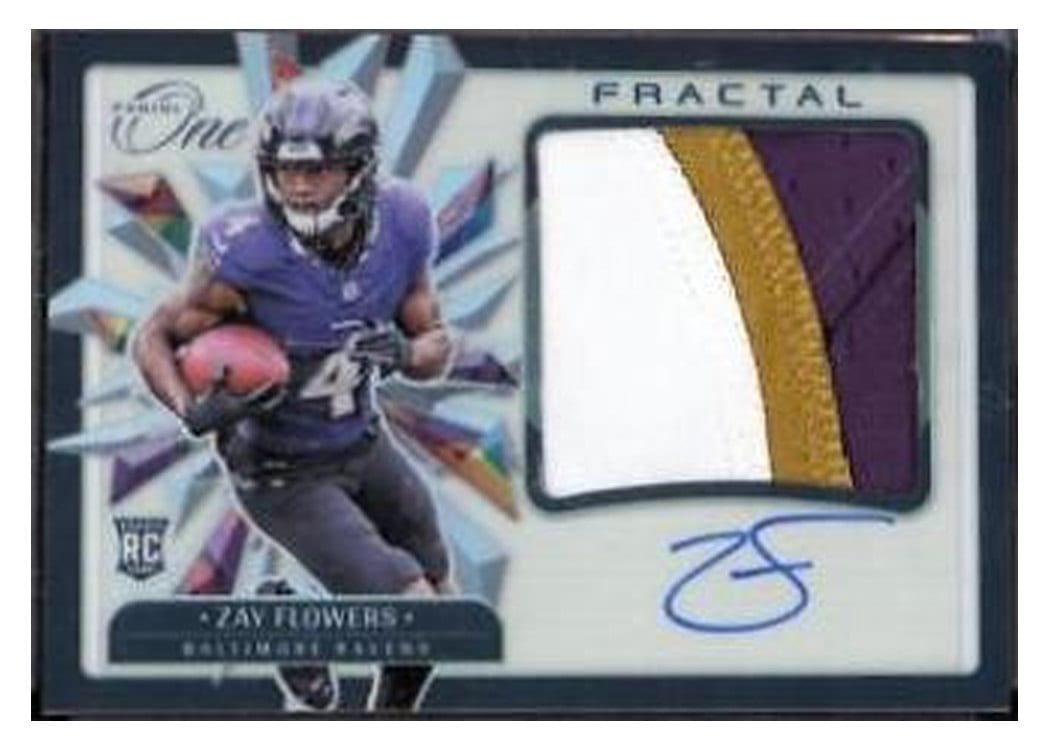 2023 Panini One Rookie Fractal Zay Flowers #378 card