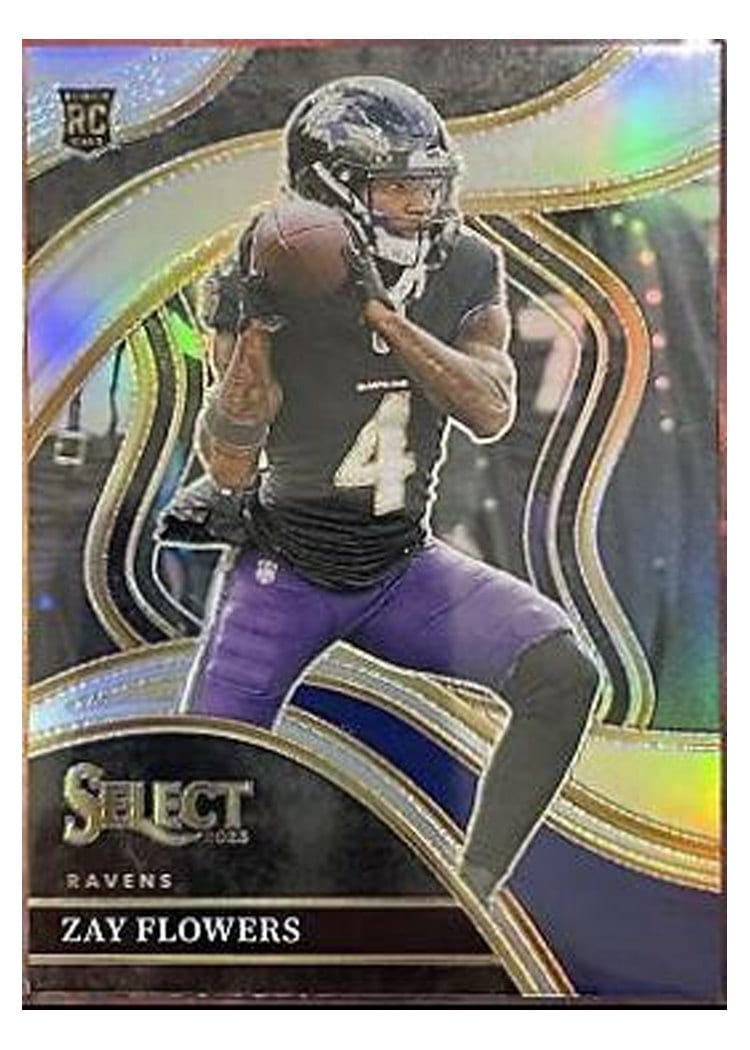 2023 Panini Select Base Set Zay Flowers Silver Prizm #201 card