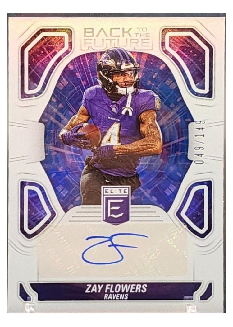2024 Donruss Elite Back to the Future Signatures Zay Flowers #BTF-ZFL card