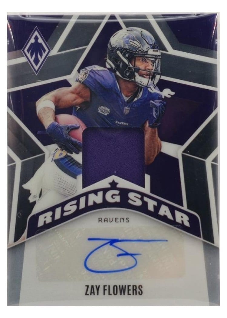 2024 Panini Phoenix Rising Star Autographs Jersey Zay Flowers #RSAJ-ZFS card