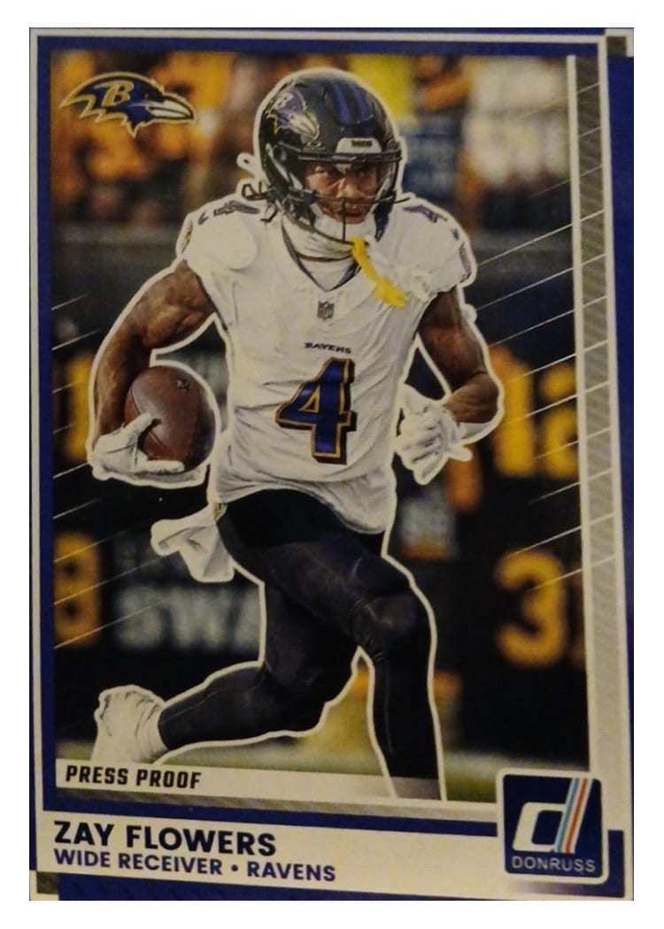 2025 Donruss Base Set Zay Flowers #165 card