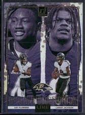 2024 Donruss Production Line Zay Flowers / Lamar Jackson #9 card