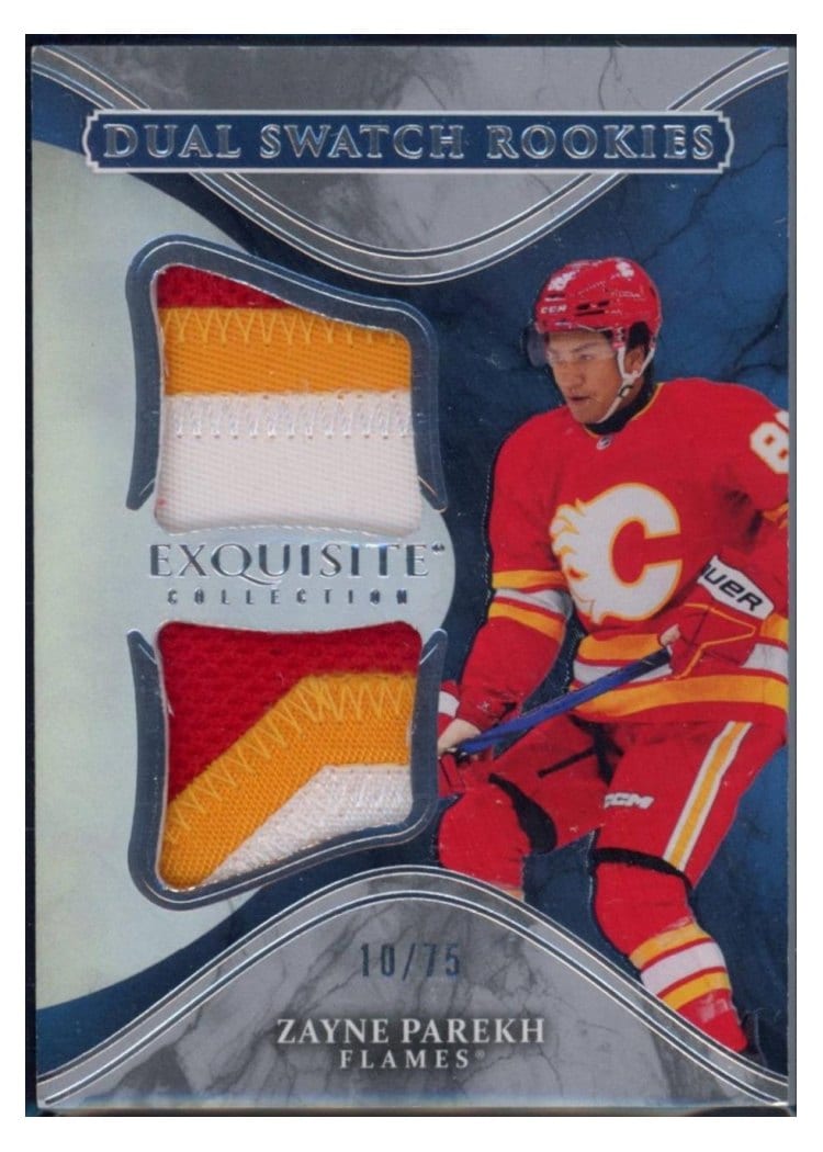 2025-26 Upper Deck Black Diamond Exquisite Dual Swatch Rookies Zayne Parekh #EDS-ZP card