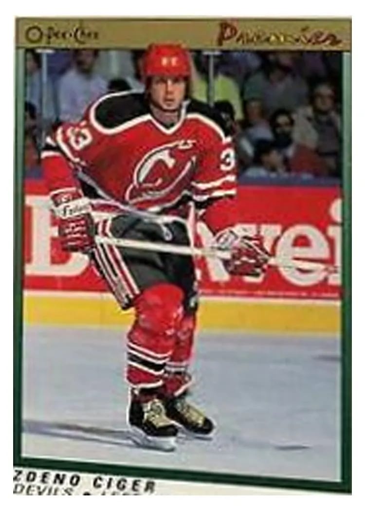 1990 O-Pee-Chee Premier Zdeno Ciger #15 card