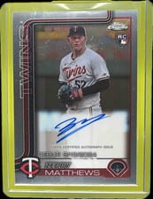 2025 Topps Chrome Update Rookie Debut Autographs Zebby Matthews #CRDA-ZM card