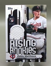 2025 Topps Update Rising Rookies Relics Zebby Matthews #RRR-ZM card