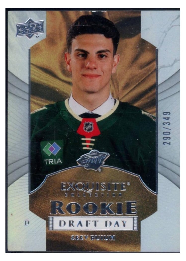 2025-26 Upper Deck Black Diamond Exquisite Rookie Draft Day Zeev Buium #RDD-ZB card