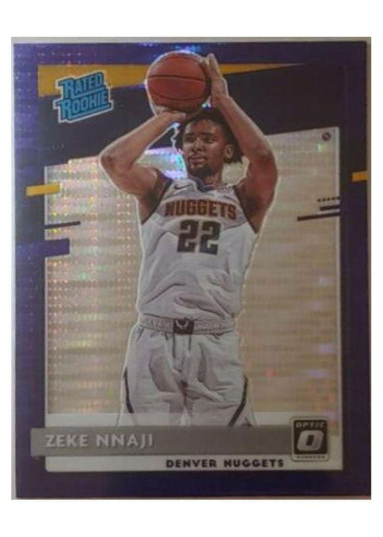 2020-21 Donruss Optic Base Set Zeke Nnaji Purple Pulsar #172 card