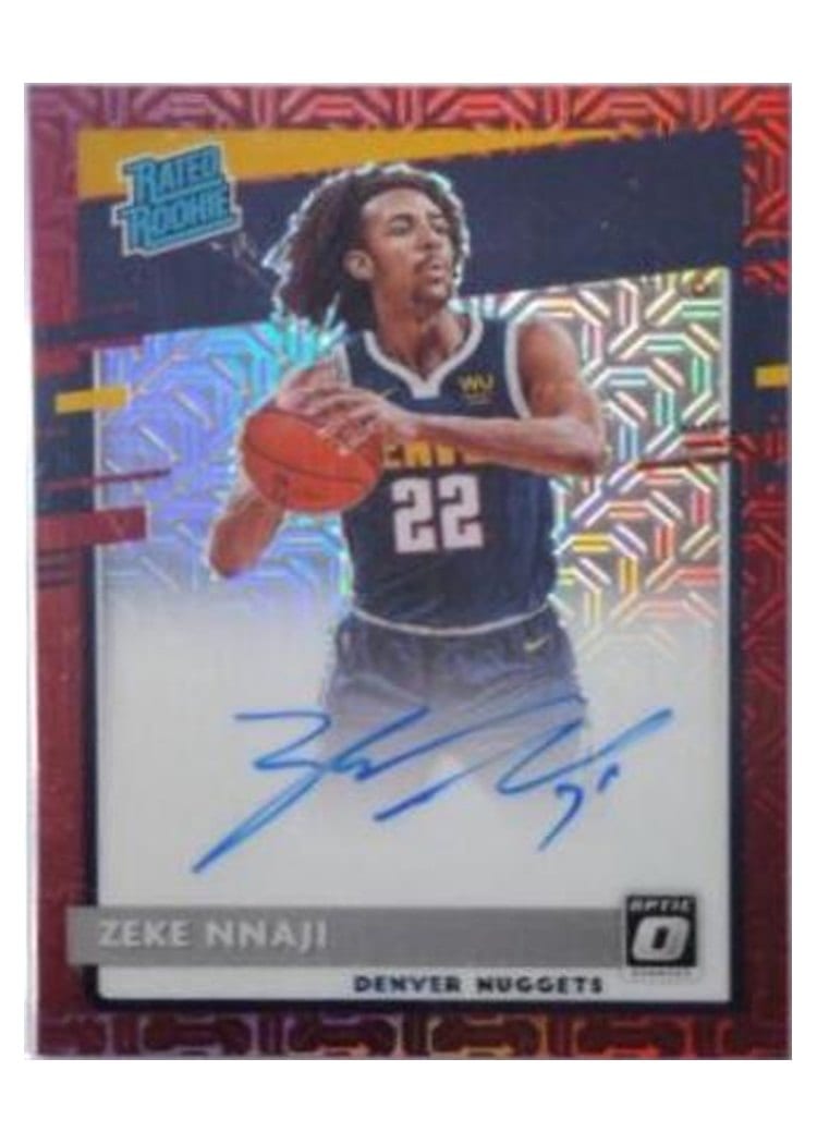 2020-21 Donruss Optic Base Set Zeke Nnaji Autograph Choice #172 card