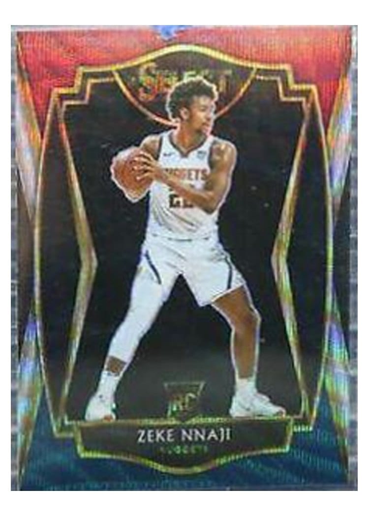 2020-21 Panini Select Base Set Zeke Nnaji Tri Color Prizm #194 card
