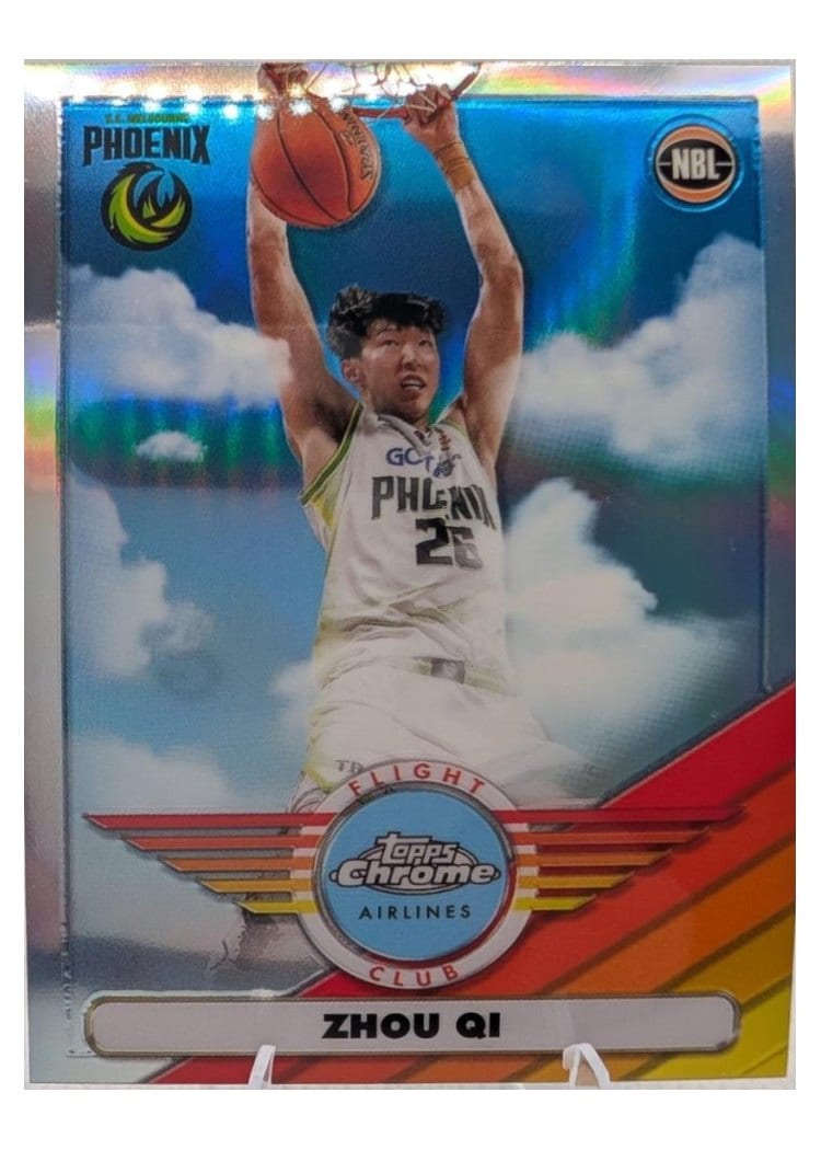2022-23 Topps Chrome NBL Flight Club Zhou Qi #FC-10 card