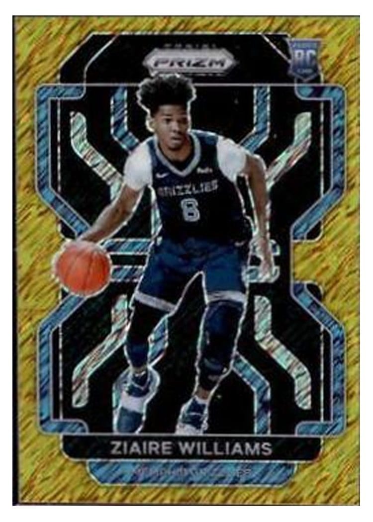2021-22 Panini Prizm Base Set Ziaire Williams Gold Shimmer #313 card