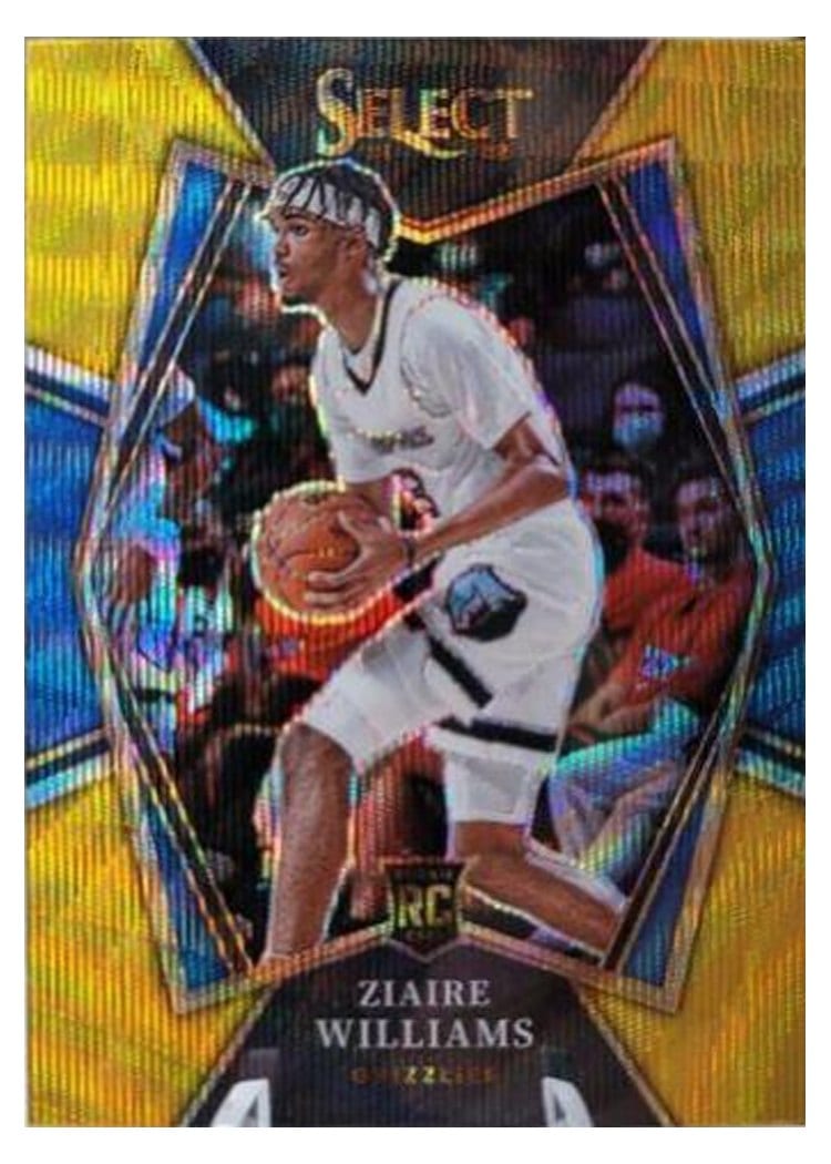 2021-22 Panini Select Base Set Ziaire Williams Gold Wave Prizm #181 card