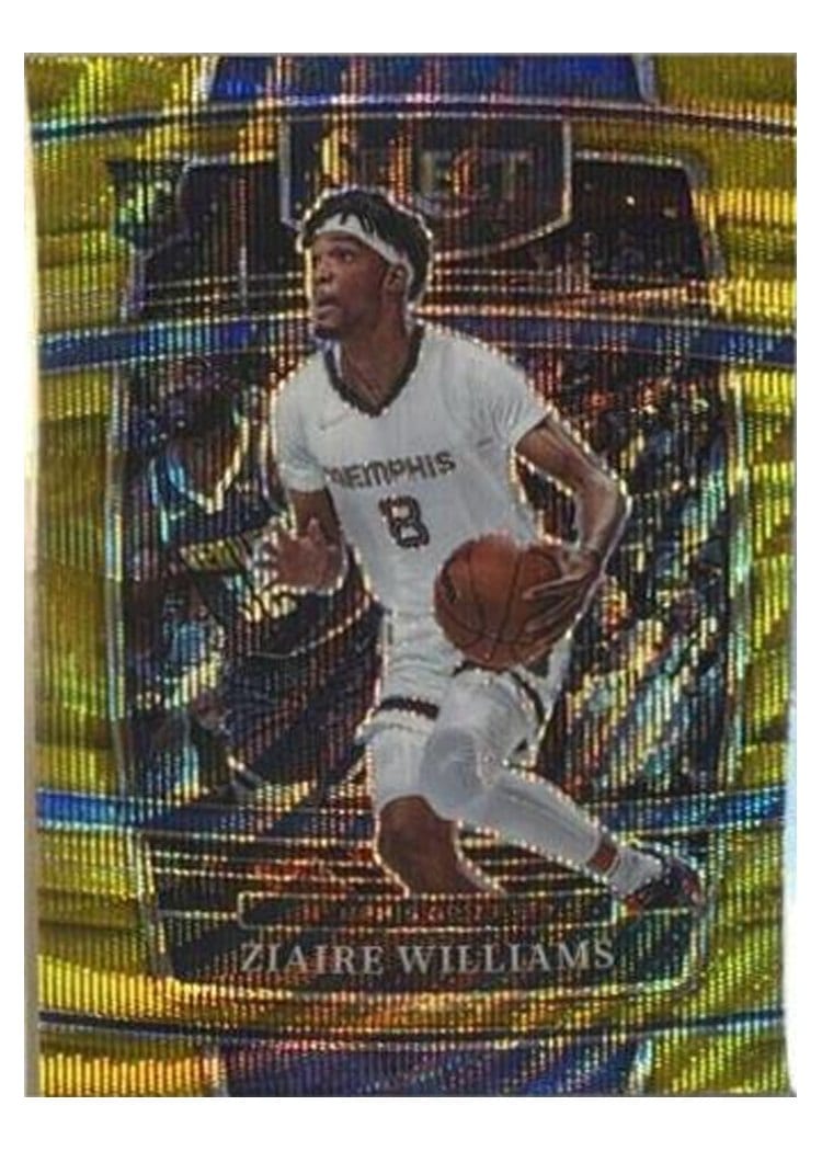 2021-22 Panini Select Base Set Ziaire Williams Gold Wave Prizm #86 card