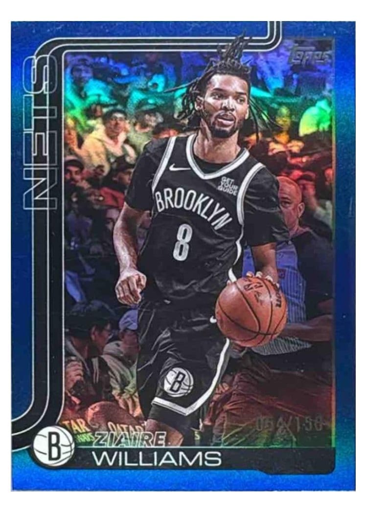 2025-26 Topps Base Set Ziaire Williams Holo Blue Foil #9 card