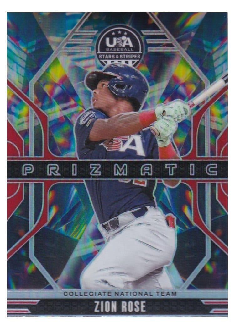 2026 Panini Stars & Stripes Prizm Prizmatic Zion Rose #8 card