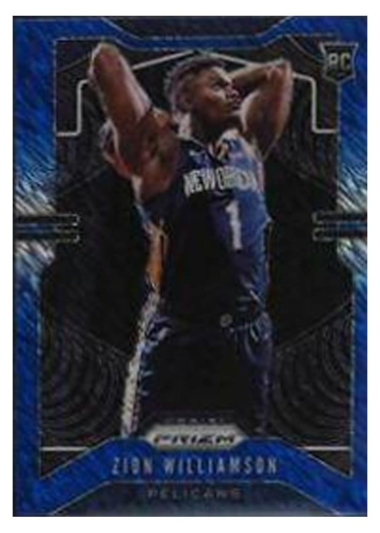 2019 Panini Prizm Zion Williamson Blue Shimmer Prizm #248 card