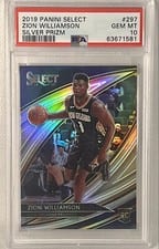 2019 Panini Select Zion Williamson Silver Prizm #297 card