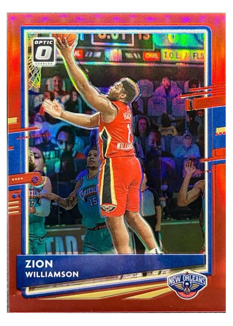 2020-21 Donruss Optic Base Set Zion Williamson Red #40 card