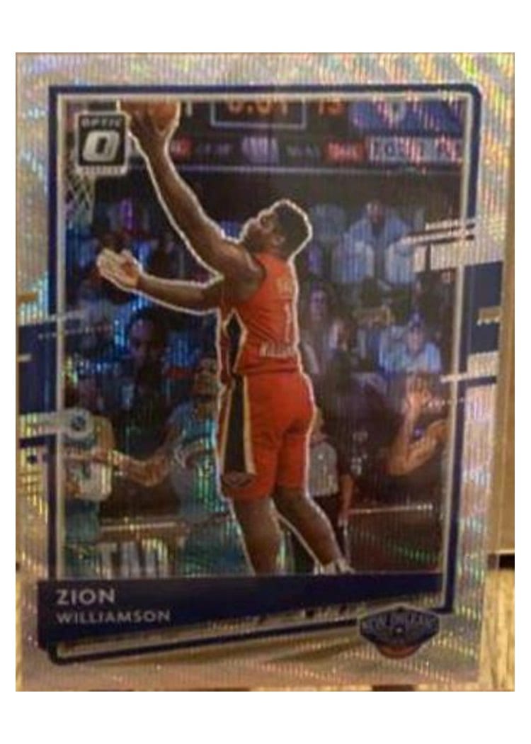 2020-21 Donruss Optic Base Set Zion Williamson Fanatics #40 card