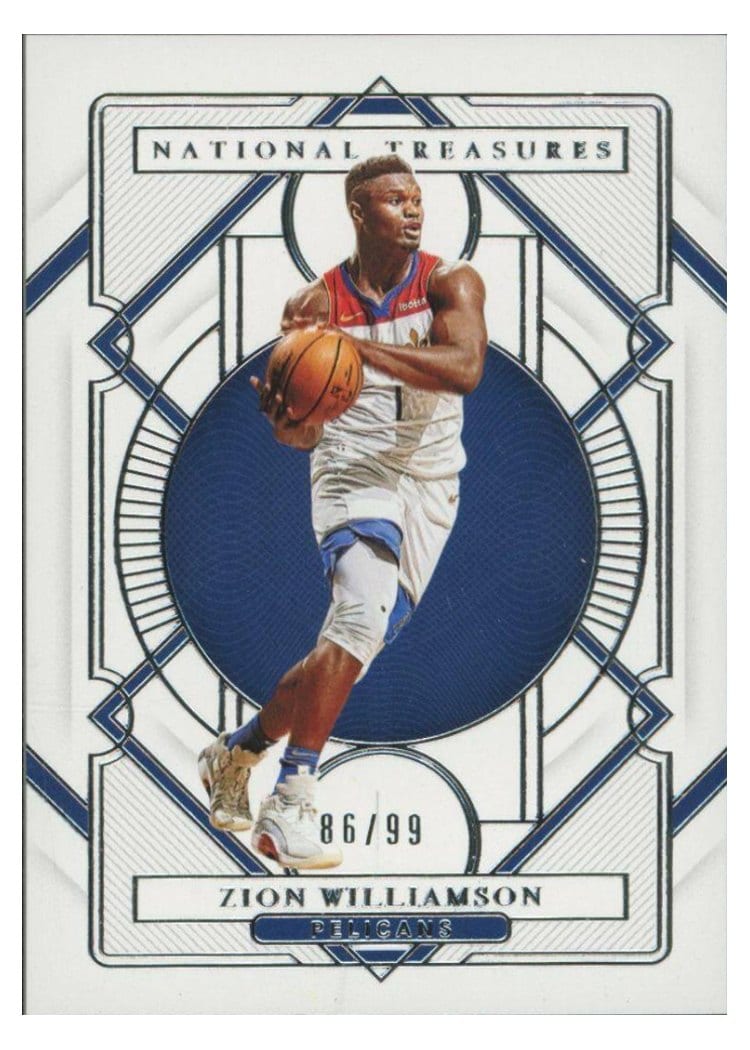 2020-21 Panini National Treasures Base Set Zion Williamson #30 card