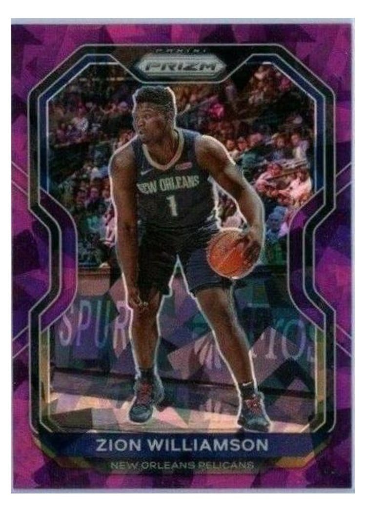 2020-21 Panini Prizm Base Set Zion Williamson #185 card