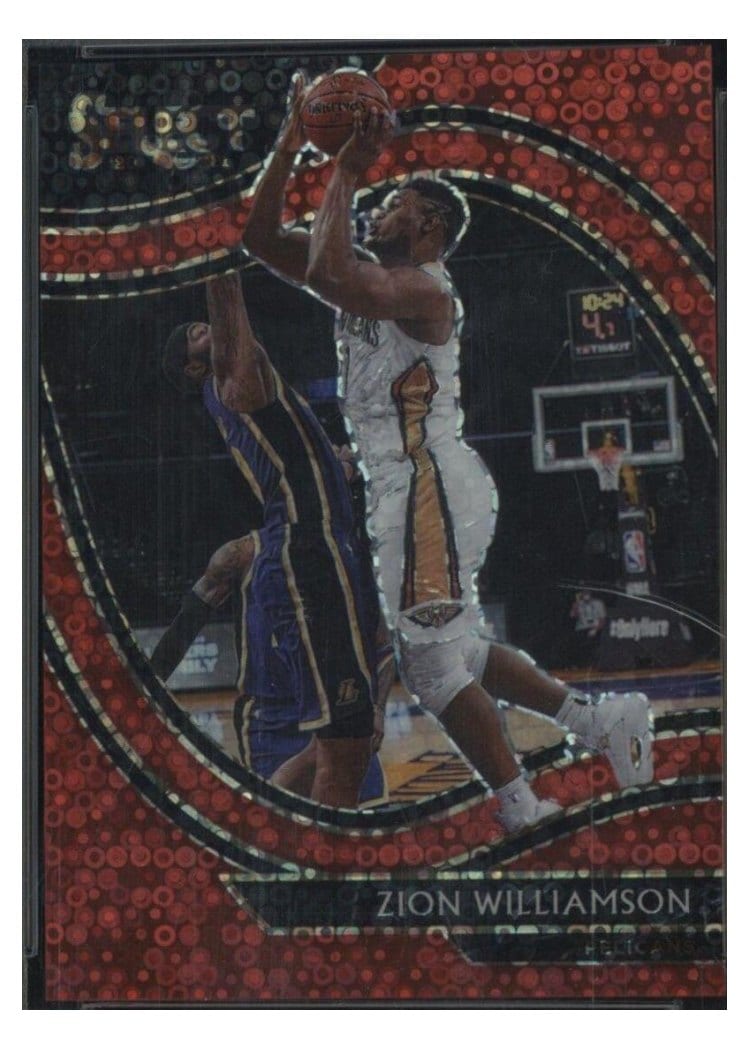 2020-21 Panini Select Base Set Zion Williamson Red Disco Prizm #213 card