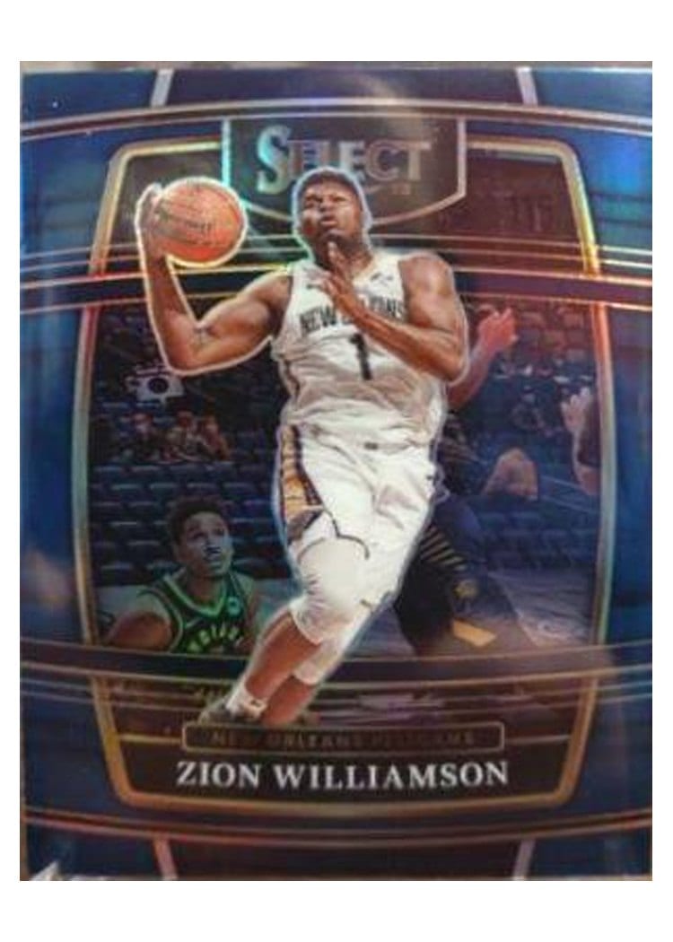 2021-22 Panini Select Base Set Zion Williamson Blue Prizm #96 card