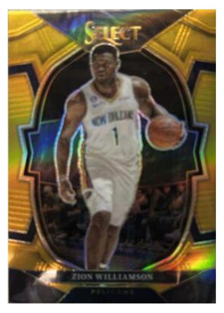 2022-23 Panini Select Base Set Zion Williamson Gold Prizm #224 card