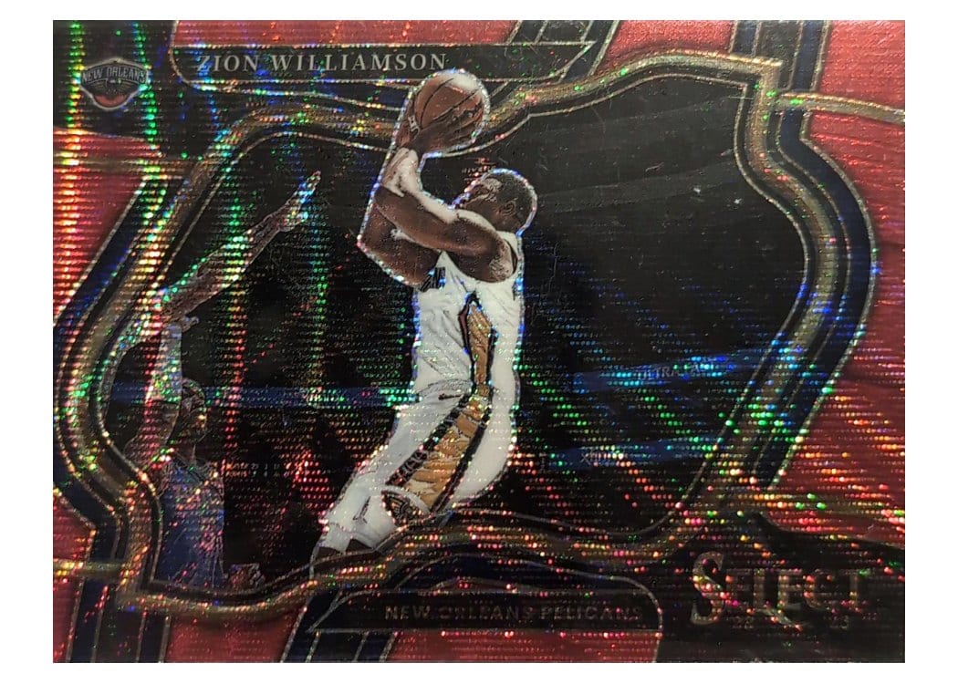 2022-23 Panini Select Base Set Zion Williamson Red Wave Prizm #224 card